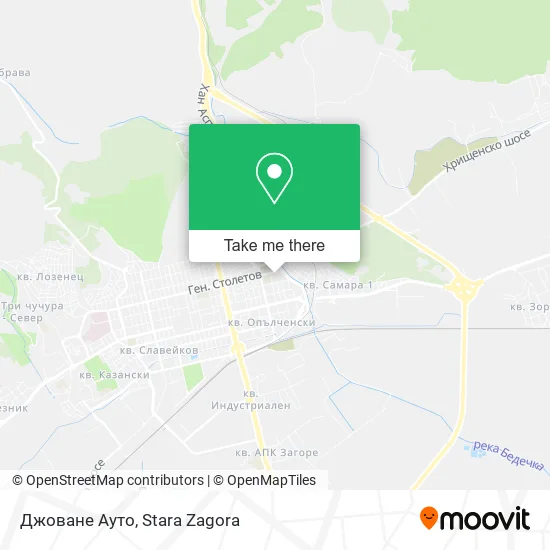 Карта Джоване Ауто