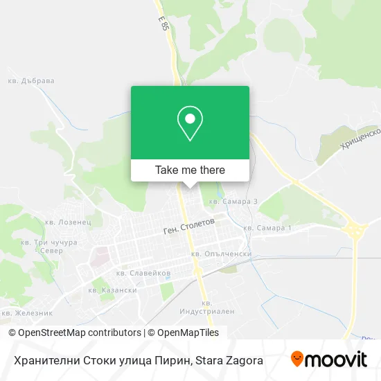Карта Хранителни Стоки улица Пирин