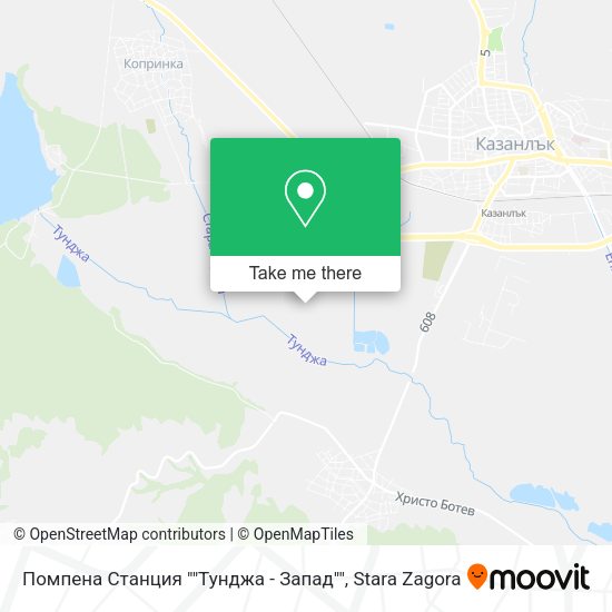 Карта Помпена Станция ""Тунджа - Запад""