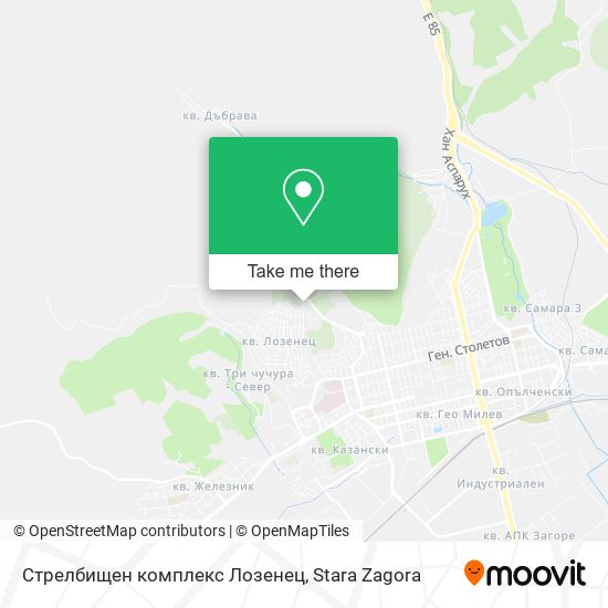 Стрелбищен комплекс Лозенец map