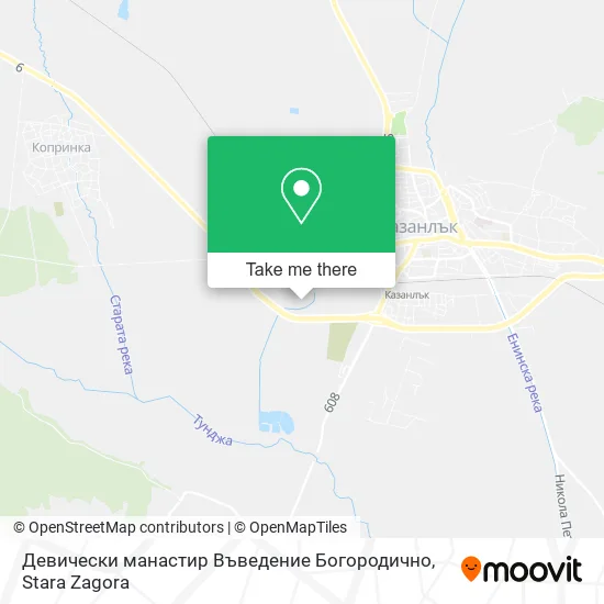 Карта Девически манастир Въведение Богородично