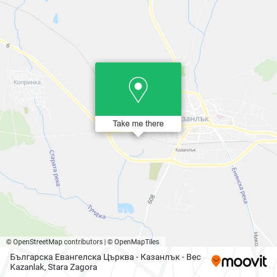 Карта Българска Евангелска Църква - Казанлък - Bec Kazanlak