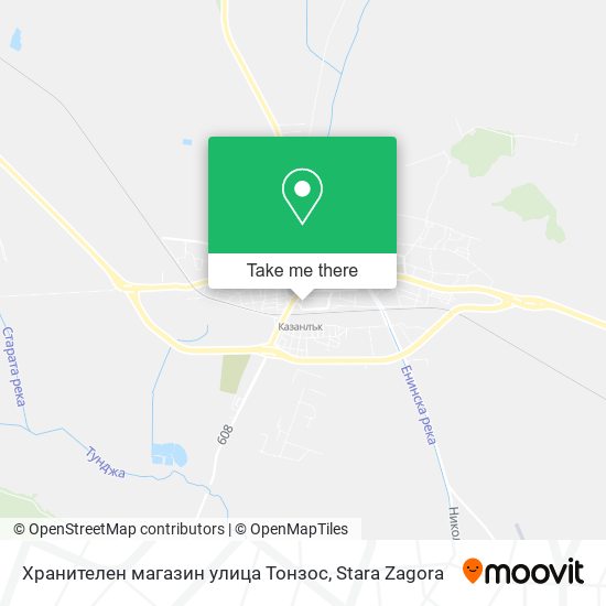 Хранителен магазин улица Тонзос map