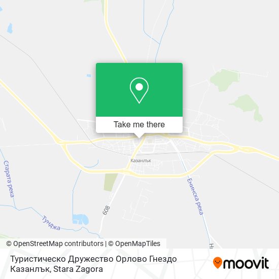 Карта Туристическо Дружество Орлово Гнездо Казанлък