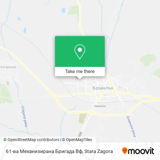 Карта 61-ва Механизирана Бригада Вф