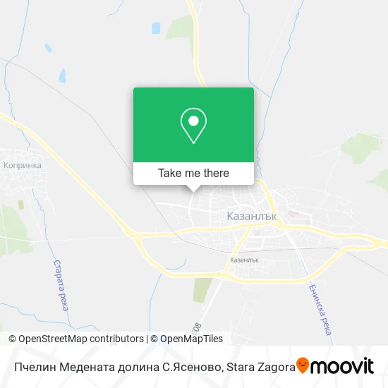 Карта Пчелин Медената долина С.Ясеново
