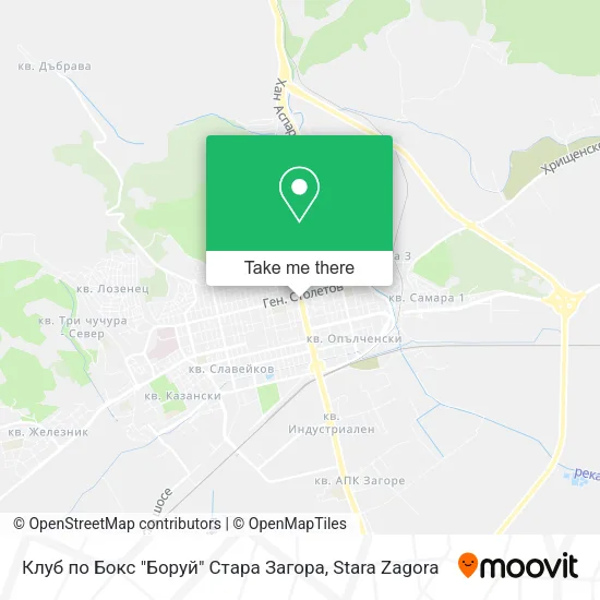 Карта Клуб по Бокс "Боруй" Стара Загора