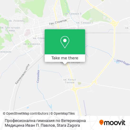 Професионална гимназия по Ветеринарна Медицина Иван П. Павлов map