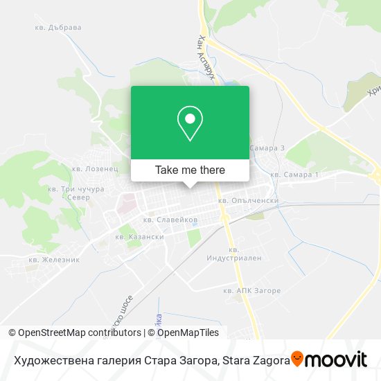 Карта Художествена галерия Стара Загора