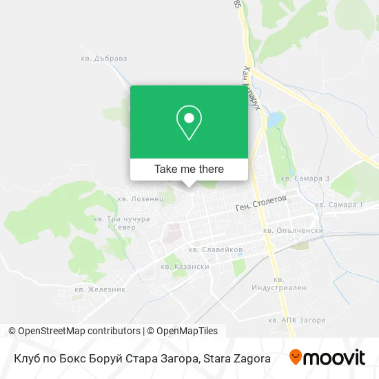 Карта Клуб по Бокс Боруй Стара Загора