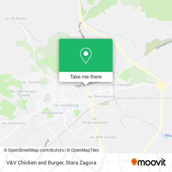 Карта V&V Chicken and Burger