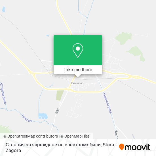 Карта Станция за зареждане на електромобили