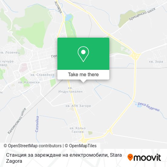 Карта Станция за зареждане на електромобили