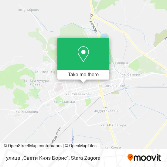 Карта улица „Свети Княз Борис“