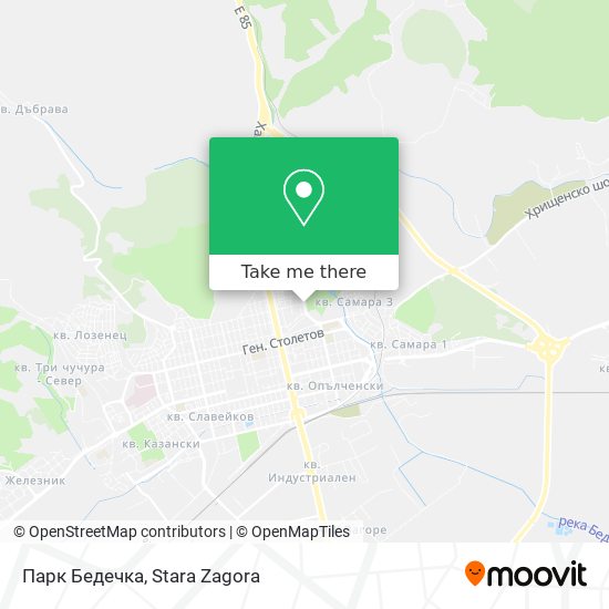 Парк Бедечка map