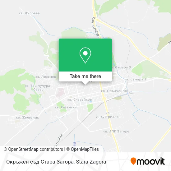 Карта Окръжен съд Стара Загора