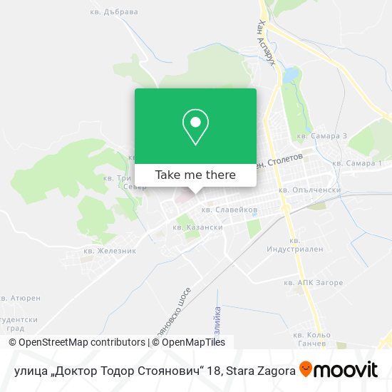 Карта улица „Доктор Тодор Стоянович“ 18