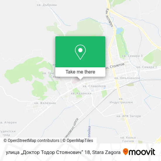 Карта улица „Доктор Тодор Стоянович“ 18