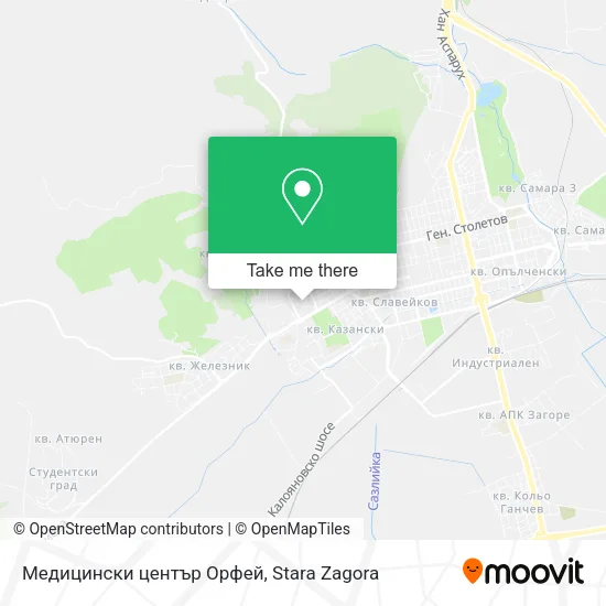 Карта Медицински център Орфей