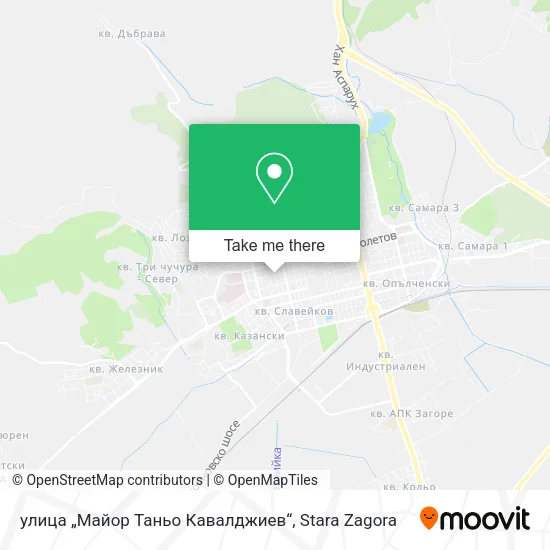 Карта улица „Майор Таньо Кавалджиев“