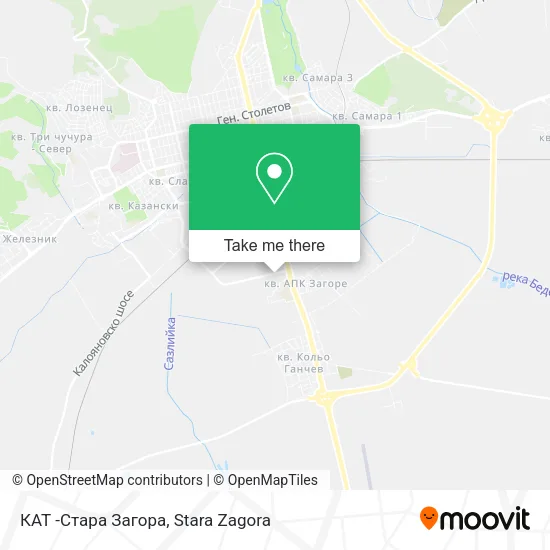 Карта КАТ -Стара Загора