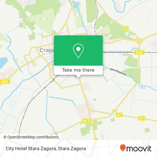 Карта City Hotel Stara Zagora