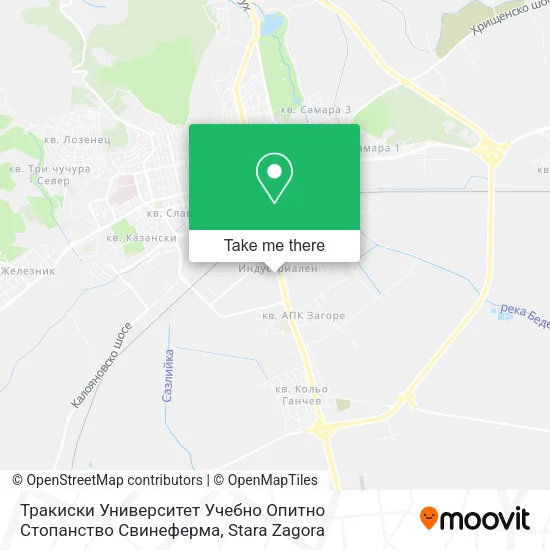 Карта Тракиски Университет Учебно Опитно Стопанство Свинеферма