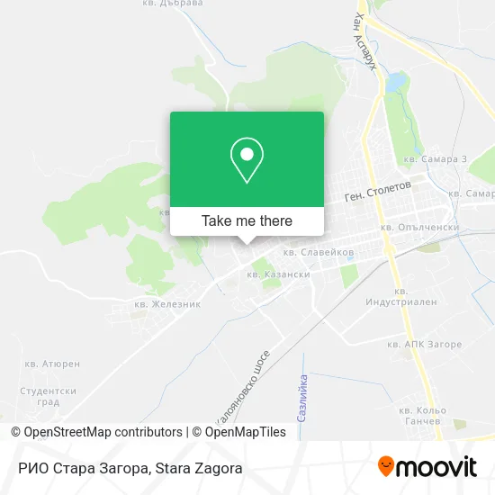 Карта РИО Стара Загора