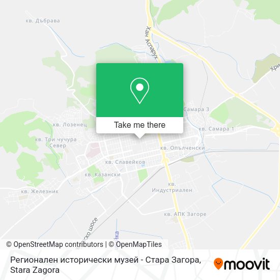 Карта Регионален исторически музей - Стара Загора