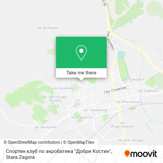 Карта Спортен клуб по акробатика "Добри Костин"