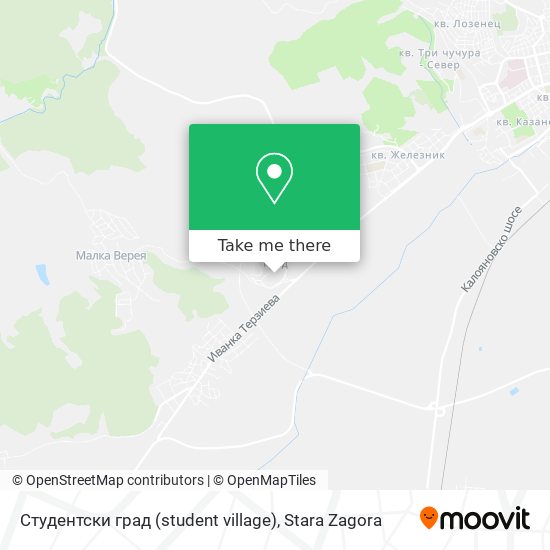 Студентски град (student village) map