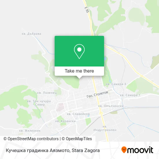 Карта Кучешка градинка Аязмото