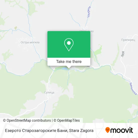 Карта Езерото Старозагорските Бани
