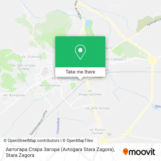 Карта Автогара Стара Загора (Avtogara Stara Zagora)