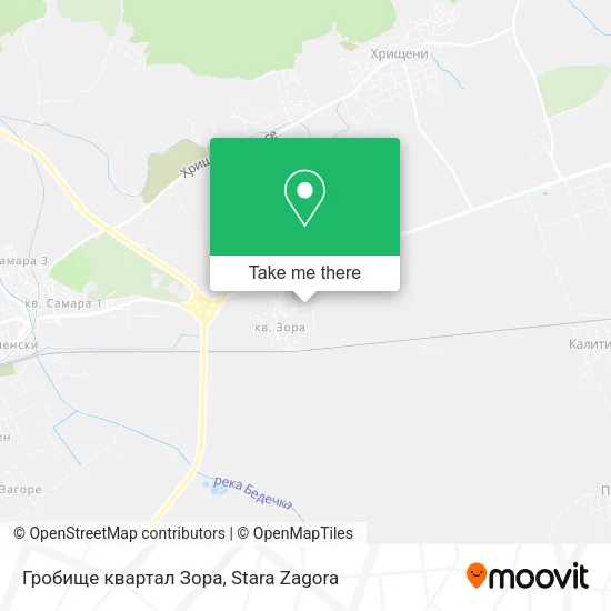 Карта Гробище квартал Зора