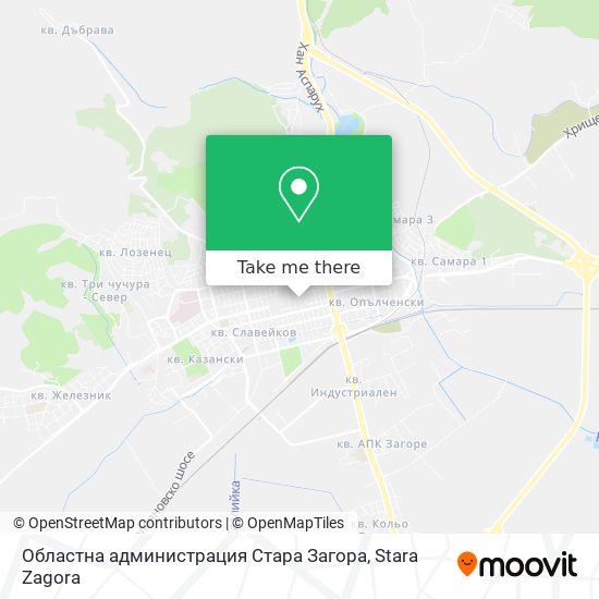 Карта Областна администрация Стара Загора