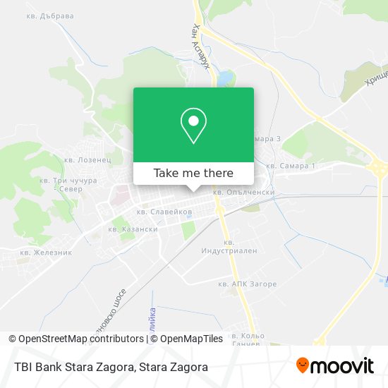 TBI Bank Stara Zagora map