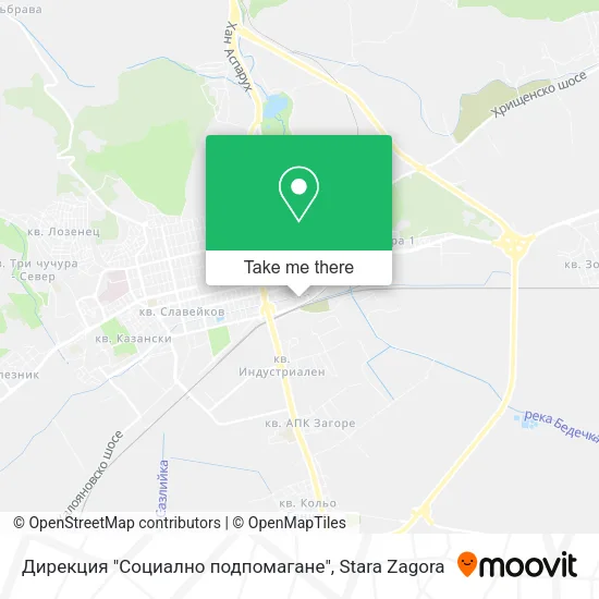 Карта Дирекция "Социално подпомагане"