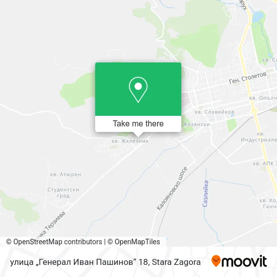 Карта улица „Генерал Иван Пашинов“ 18