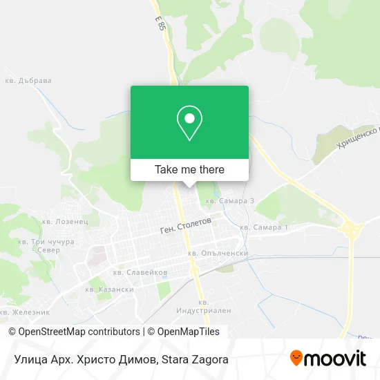 Карта Улица Арх. Христо Димов