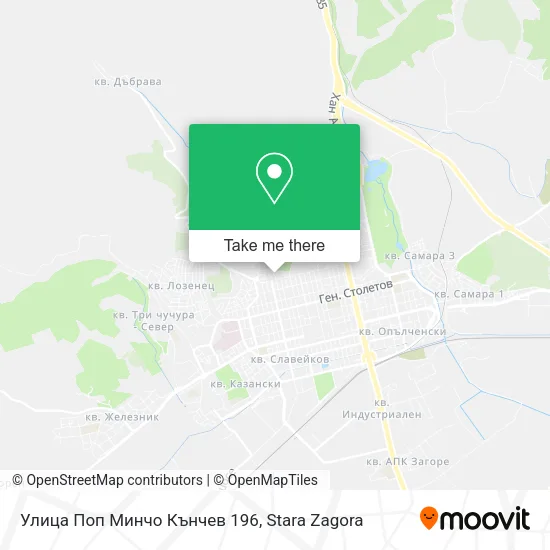 Карта Улица Поп Минчо Кънчев 196