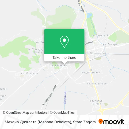 Карта Механа Джалата (Mehana Dzhalata)