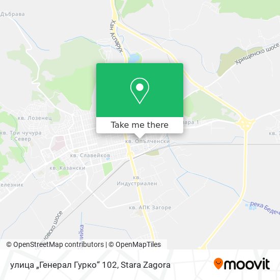улица „Генерал Гурко“ 102 map