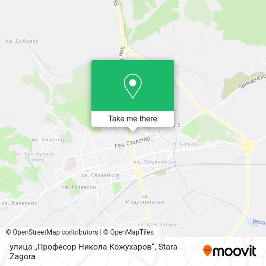 Карта улица „Професор Никола Кожухаров“