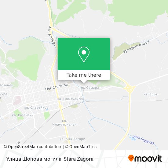 Улица Шопова могила map