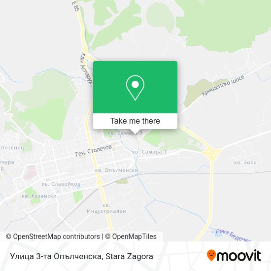 Карта Улица 3-та Опълченска
