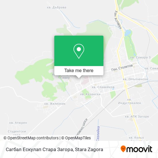 Сагбал Ескулап Стара Загора map