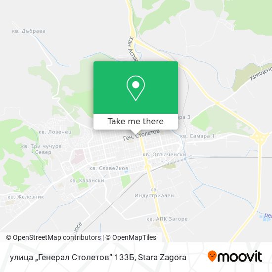 Карта улица „Генерал Столетов“ 133Б