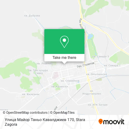 Карта Улица Майор Таньо Кавалджиев 170