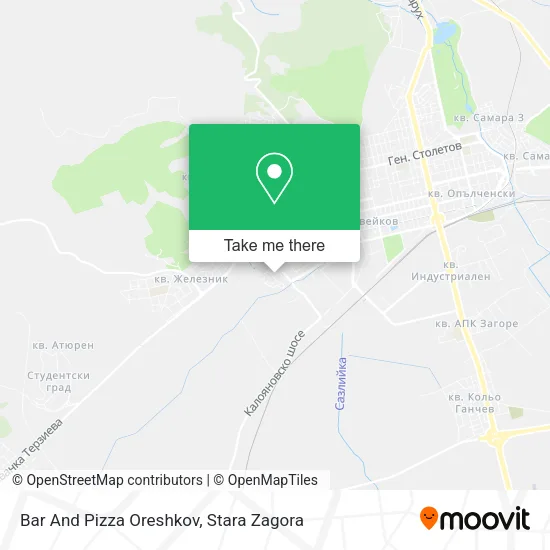 Карта Bar And Pizza Oreshkov